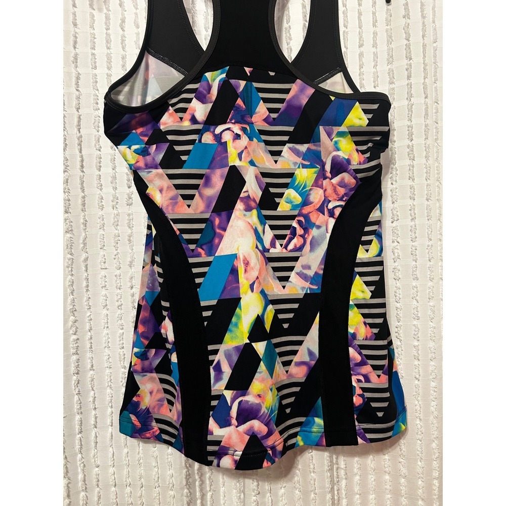 Fila Sport Tank Top Women Small Multi Excellent Geometric Racerback Activewear - Picture 5 of 6